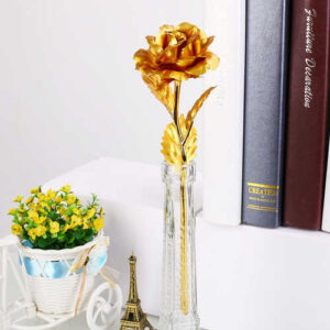 golden rose 14 300x300 - شاخه گل رز طلایی